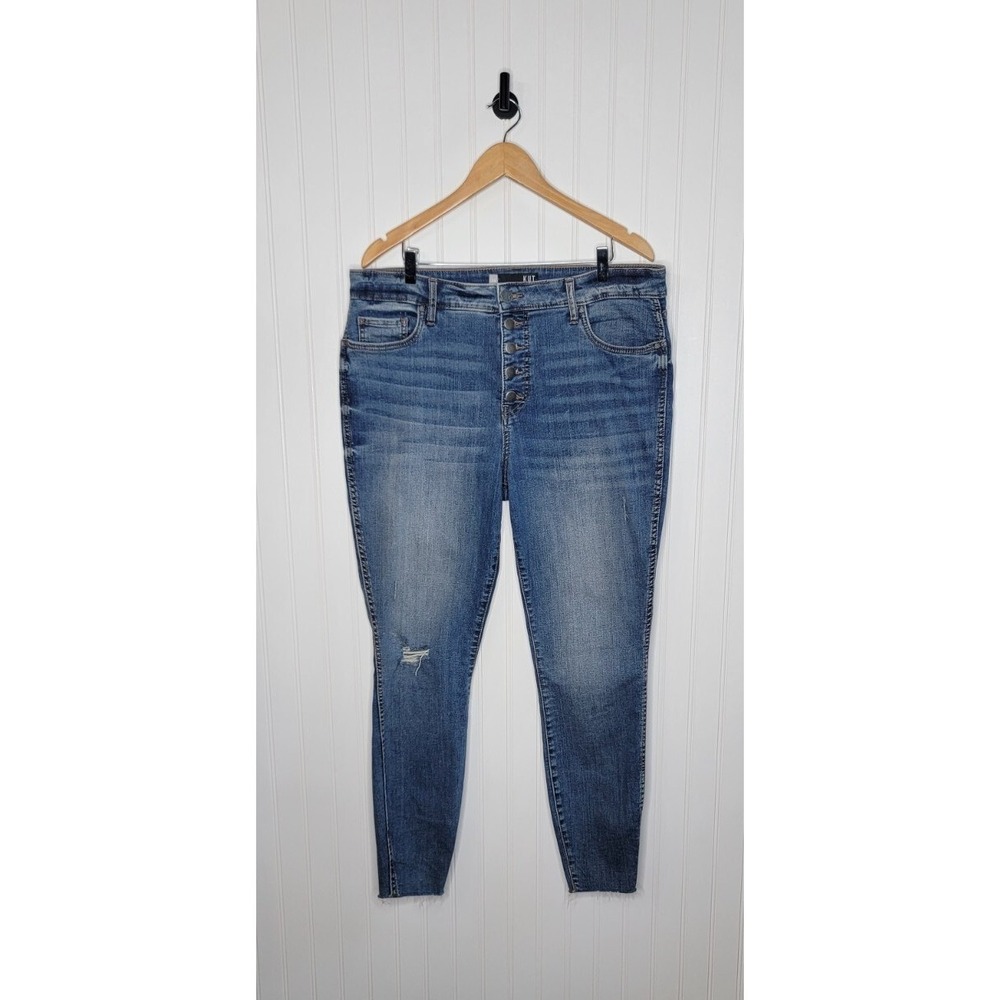 Kut From The Kloth Donna FAB AB High Rise Ankle Skinny Jeans Women's‎ Size 14